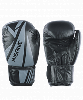 Перчатки боксерские INSANE ARES, кожа, черный, 14 oz IN22-BG300